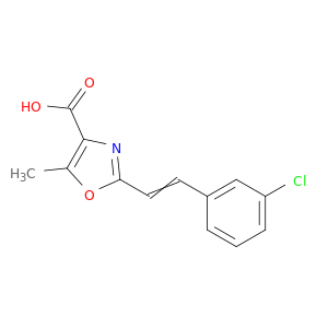 4-Oxazolecarboxylic acid, 2-[2-(3-chlorophenyl)ethenyl]-5-methyl-