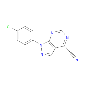 1H-Pyrazolo[3,4-d]pyrimidine-4-carbonitrile, 1-(4-chlorophenyl)-