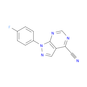 1H-Pyrazolo[3,4-d]pyrimidine-4-carbonitrile, 1-(4-fluorophenyl)-