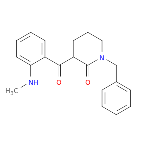 2-Piperidinone, 3-[2-(methylamino)benzoyl]-1-(phenylmethyl)-