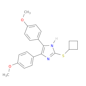 1H-Imidazole, 2-(cyclobutylthio)-4,5-bis(4-methoxyphenyl)-