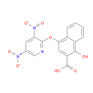 2-Naphthalenecarboxylic acid, 4-[(3,5-dinitro-2-pyridinyl)oxy]-1-hydroxy-