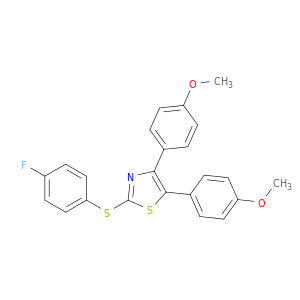 Thiazole, 2-[(4-fluorophenyl)thio]-4,5-bis(4-methoxyphenyl)-