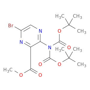 2-Pyrazinecarboxylic acid, 3-[bis[(1,1-dimethylethoxy)carbonyl]amino]-6-bromo-, methyl ester