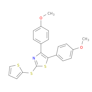 Thiazole, 4,5-bis(4-methoxyphenyl)-2-(2-thienylthio)-