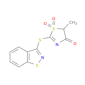 4(5H)-Thiazolone, 2-(1,2-benzisothiazol-3-ylthio)-5-methyl-, S,S-dioxide