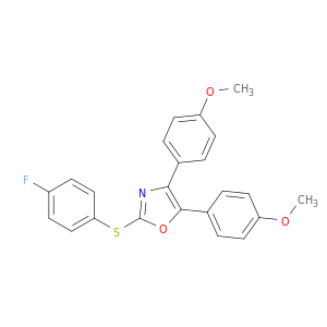 Oxazole, 2-[(4-fluorophenyl)thio]-4,5-bis(4-methoxyphenyl)-
