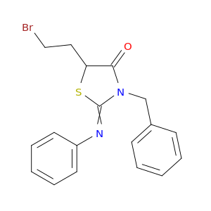 4-Thiazolidinone, 5-(2-bromoethyl)-2-(phenylimino)-3-(phenylmethyl)-