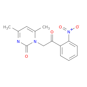 2(1H)-Pyrimidinone, 4,6-dimethyl-1-[2-(nitrophenyl)-2-oxoethyl]-