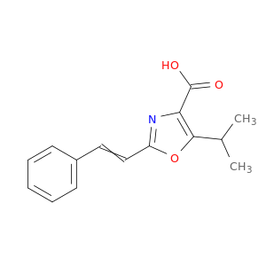 4-Oxazolecarboxylic acid, 5-(1-methylethyl)-2-(2-phenylethenyl)-