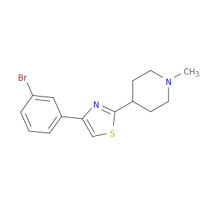 Piperidine, 4-[4-(3-bromophenyl)-2-thiazolyl]-1-methyl-