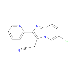 Imidazo[1,2-a]pyridine-3-acetonitrile, 6-chloro-2-(2-pyridinyl)-