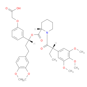 2-(3-((R)-3-(3,4-二甲氧基苯基)-1-(((S)-1-((S)-2-(3,4,5-三甲氧基苯基)丁酰基)哌啶 2-羰基)氧基)丙基)苯氧基)乙酸
