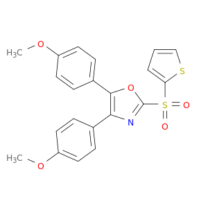 Oxazole, 4,5-bis(4-methoxyphenyl)-2-(2-thienylsulfonyl)-