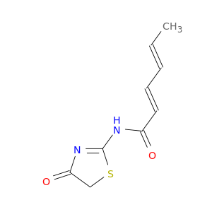 2,4-Hexadienamide, N-(4,5-dihydro-4-oxo-2-thiazolyl)-, (E,E)-