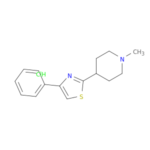 Piperidine, 1-methyl-4-(4-phenyl-2-thiazolyl)-, hydrochloride