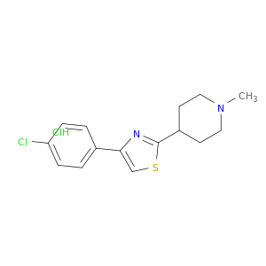 Piperidine, 4-[4-(4-chlorophenyl)-2-thiazolyl]-1-methyl-, hydrochloride