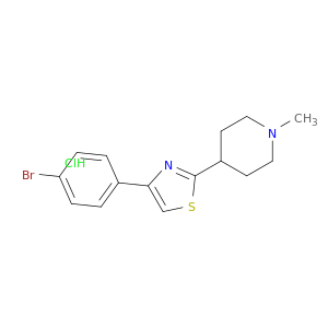 Piperidine, 4-[4-(4-bromophenyl)-2-thiazolyl]-1-methyl-, hydrochloride