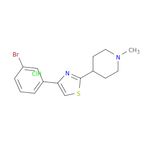 Piperidine, 4-[4-(3-bromophenyl)-2-thiazolyl]-1-methyl-, hydrochloride