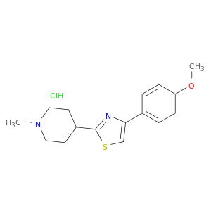 Piperidine, 4-[4-(4-methoxyphenyl)-2-thiazolyl]-1-methyl-, hydrochloride