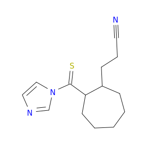 1H-Imidazole, 1-[[2-(2-cyanoethyl)cycloheptyl]thioxomethyl]-