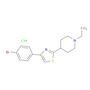 Piperidine, 4-[4-(4-bromophenyl)-2-thiazolyl]-1-ethyl-, hydrochloride