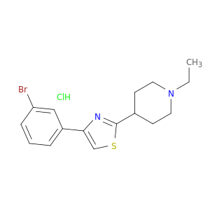 Piperidine, 4-[4-(3-bromophenyl)-2-thiazolyl]-1-ethyl-, hydrochloride