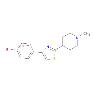 Piperidine, 4-[4-(4-bromophenyl)-2-thiazolyl]-1-methyl-, hydrobromide