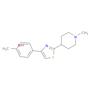 Piperidine, 1-methyl-4-[4-(4-methylphenyl)-2-thiazolyl]-, hydrobromide