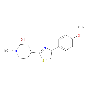 Piperidine, 4-[4-(4-methoxyphenyl)-2-thiazolyl]-1-methyl-, hydrobromide