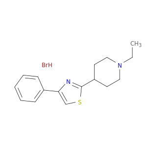 Piperidine, 1-ethyl-4-(4-phenyl-2-thiazolyl)-, hydrobromide