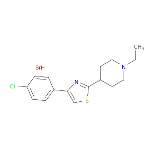 Piperidine, 4-[4-(4-chlorophenyl)-2-thiazolyl]-1-ethyl-, hydrobromide