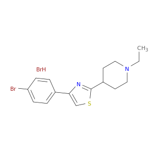Piperidine, 4-[4-(4-bromophenyl)-2-thiazolyl]-1-ethyl-, hydrobromide