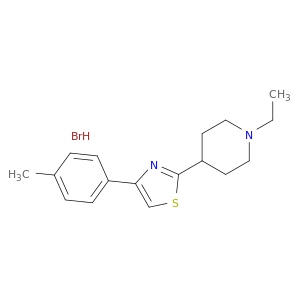 Piperidine, 1-ethyl-4-[4-(4-methylphenyl)-2-thiazolyl]-, hydrobromide
