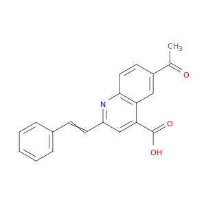 4-Quinolinecarboxylic acid, 6-acetyl-2-(2-phenylethenyl)-