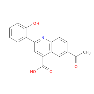 4-Quinolinecarboxylic acid, 6-acetyl-2-(2-hydroxyphenyl)-