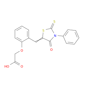 Acetic acid,2-[2-[(4-oxo-3-phenyl-2-thioxo-5-thiazolidinylidene)methyl]phenoxy]-
