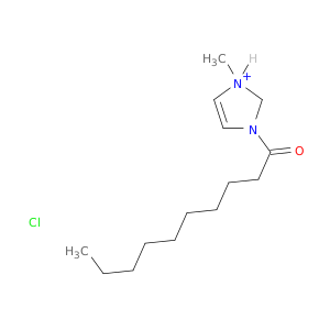1H-Imidazolium, 1-methyl-3-(1-oxodecyl)-, chloride