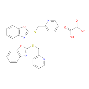 Benzoxazole, 2-[(2-pyridinylmethyl)thio]-, ethanedioate (2:1)