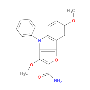 4H-Furo[3,2-b]indole-2-carboxamide, 3,7-dimethoxy-4-phenyl-