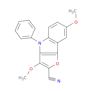 4H-Furo[3,2-b]indole-2-carbonitrile, 3,7-dimethoxy-4-phenyl-