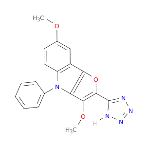 4H-Furo[3,2-b]indole, 3,7-dimethoxy-4-phenyl-2-(1H-tetrazol-5-yl)-