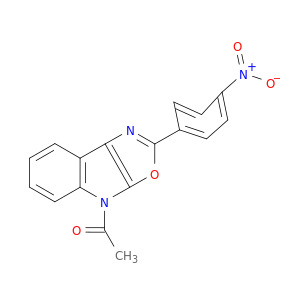 4H-Oxazolo[5,4-b]indole, 4-acetyl-2-(4-nitrophenyl)-
