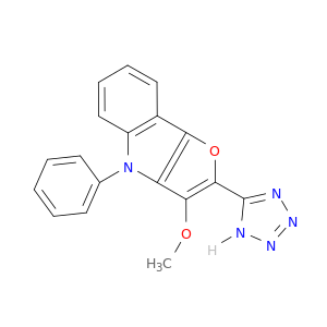 4H-Furo[3,2-b]indole, 3-methoxy-4-phenyl-2-(1H-tetrazol-5-yl)-