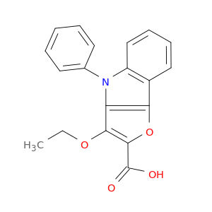 4H-Furo[3,2-b]indole-2-carboxylic acid, 3-ethoxy-4-phenyl-