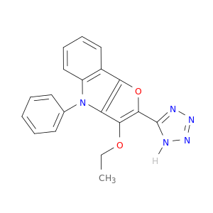 4H-Furo[3,2-b]indole, 3-ethoxy-4-phenyl-2-(1H-tetrazol-5-yl)-