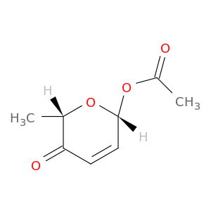 2H-Pyran-3(6H)-one, 6-(acetyloxy)-2-methyl-, cis-