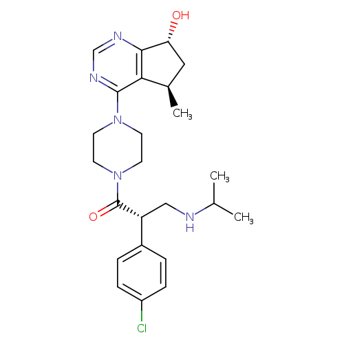 (2S)-2-(4-氯苯基)-1-[4-[(5R,7R)-6,7-二氢-7-羟基-5-甲基-5H-环戊并嘧啶-4-基]-1-哌嗪基]-3-[(1-甲基乙基)氨基]-1-丙酮