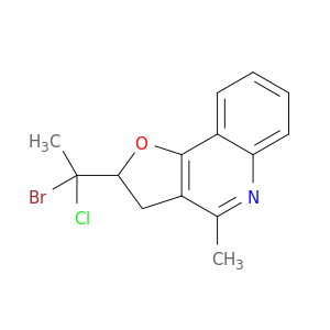 Furo[3,2-c]quinoline, 2-(1-bromo-1-chloroethyl)-2,3-dihydro-4-methyl-