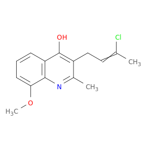 4-Quinolinol, 3-(3-chloro-2-butenyl)-8-methoxy-2-methyl-